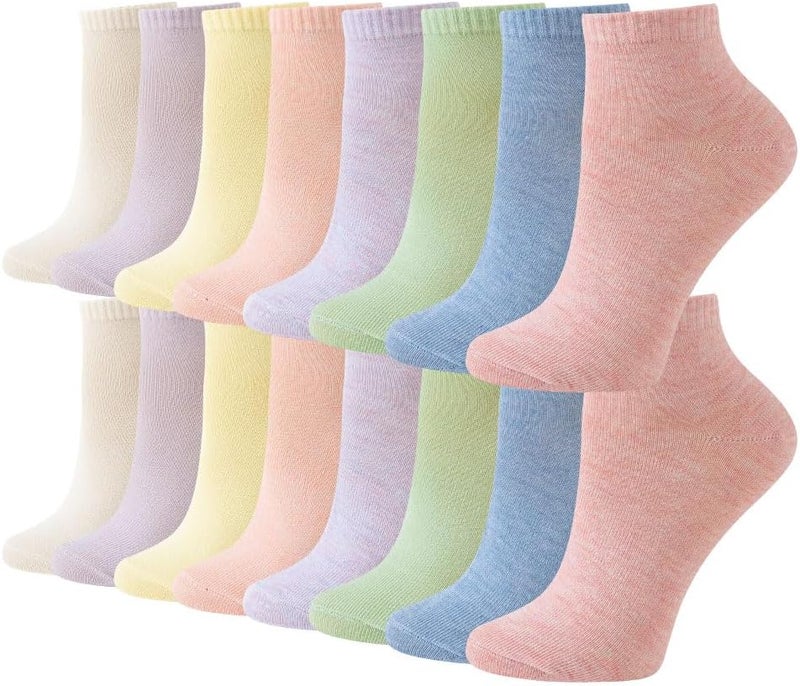 JOYNÉE 8/16 Pairs Womens Ankle Socks Lightweight Breathable Low Cut Casual Socks,Sock Size:9-11 - Image 1